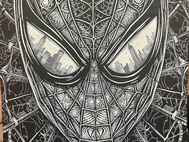 Spider-man BW Hueforge 200x200