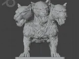 Cerberus Statue STL-3