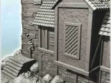Medieval lighthouse on island with wooden pontoon (10) - sce-8