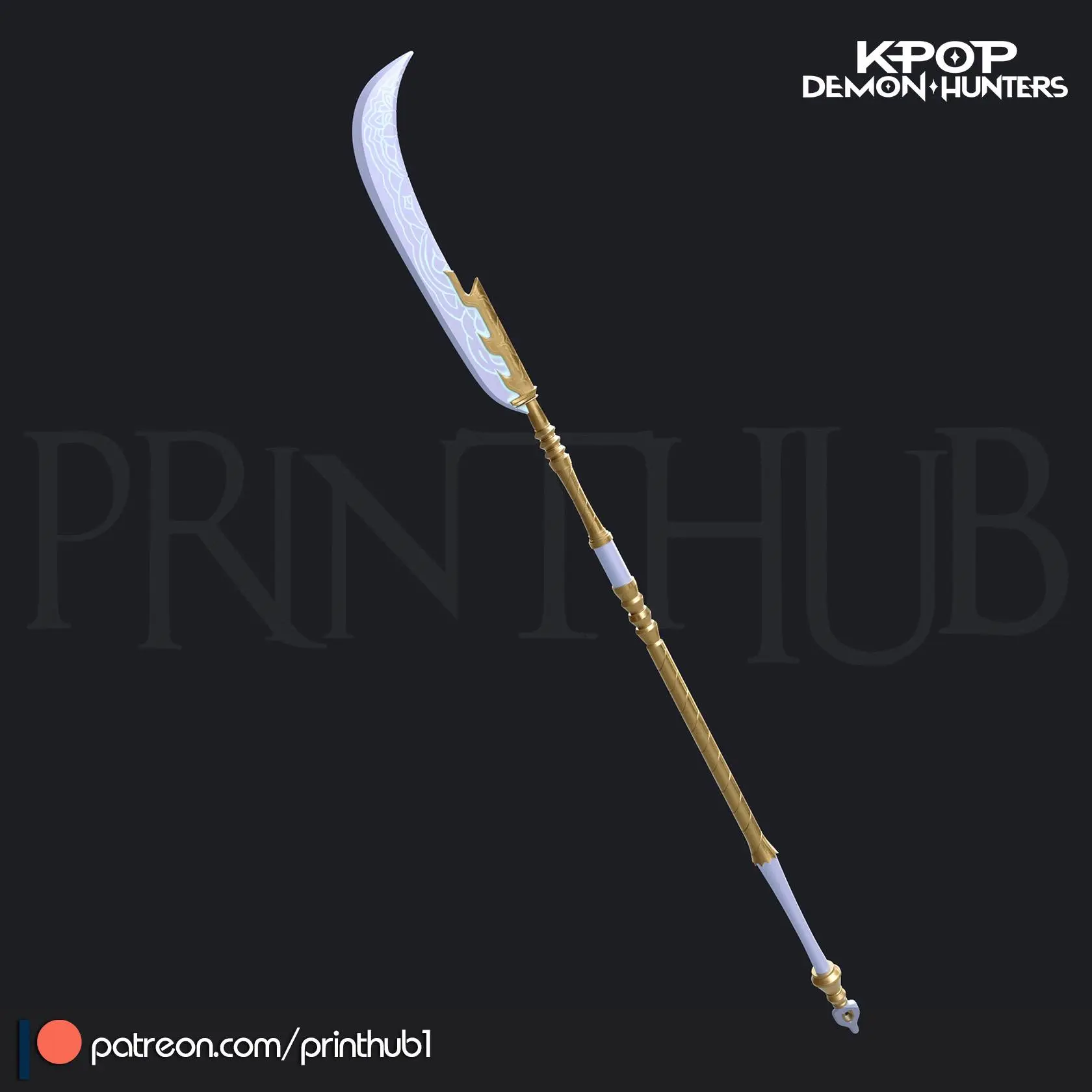 Kpop Demon Hunters HUNTRIX Mira Woldo Glaive Weapon Polearm