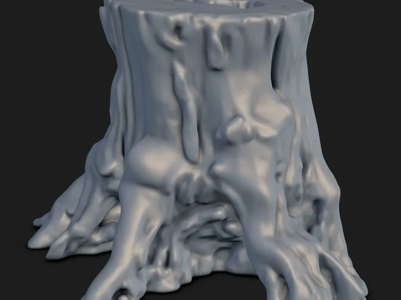 Tree Trunk Stump STL – Realistic Tree Base for Diorama & Ter