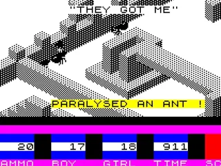 Map of Ant Attack. 1983 ZX Spectrum isometric computer game