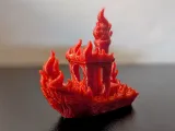 Flame Benchy – The Burning Testboat-1
