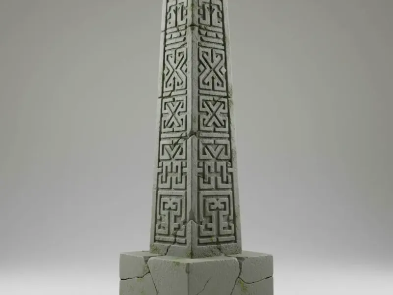 Ancient Obelisk of Echoes – Lost Temple Relic Diorama
