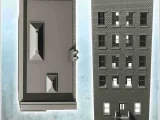 Modern residential building with escape ladder and access st-3