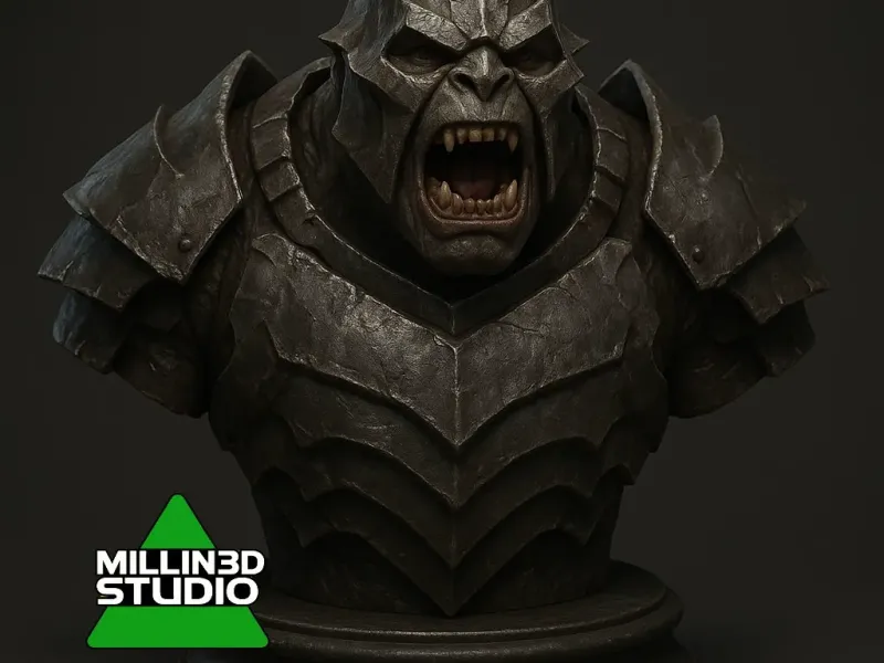The Lord of the Rings Armored Troll Bust Statue LOTR Ogre