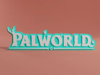 PALWORLD LOGO & KEYCHAIN - STL & 3MF MULTICOLOR