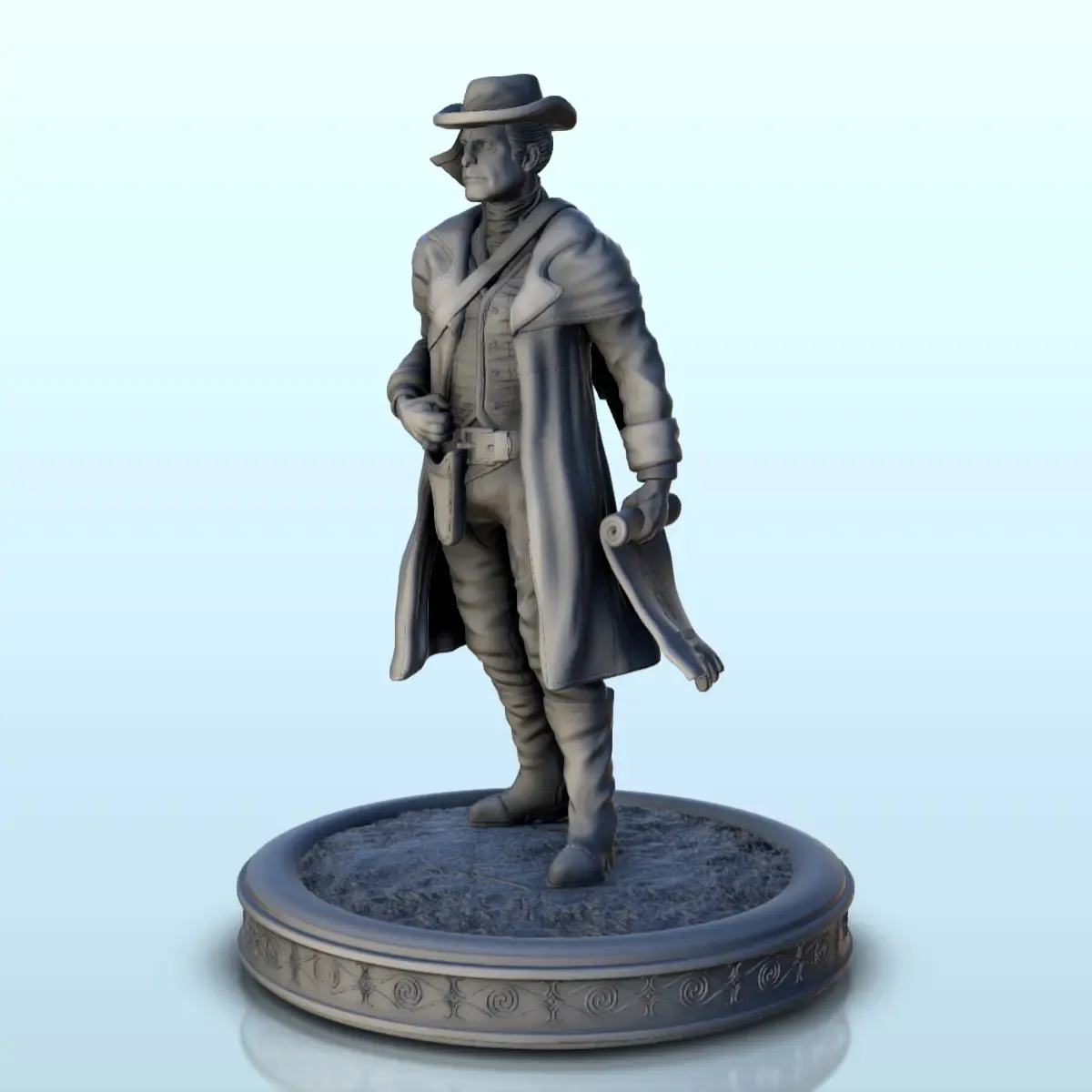 Bounty hunter with wanted notice (12) - Old West Figure mini