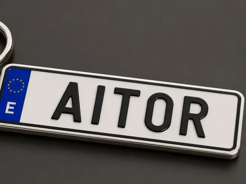 Llavero matrícula de Aitor