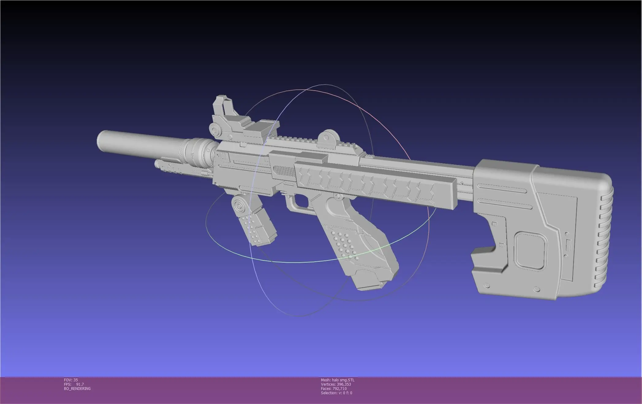 Halo ODST SMG Basic Model