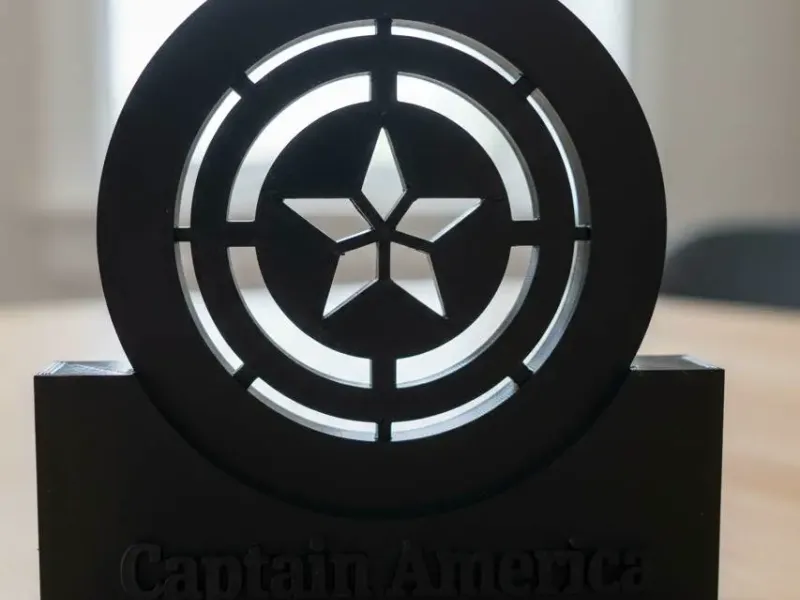 Captain America Desk Plaque