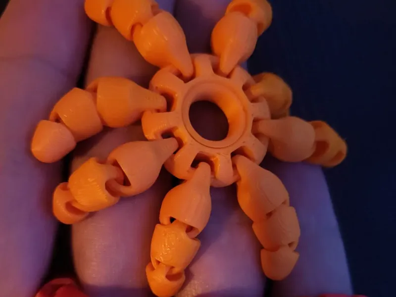 Mini Articulated Octopus Ring – Flexible Fidget 3D Print STL