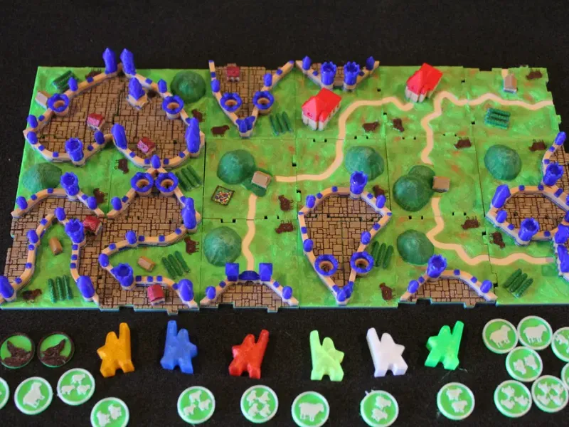RifRaf 3D Carcassonne Heuvels en Schapen