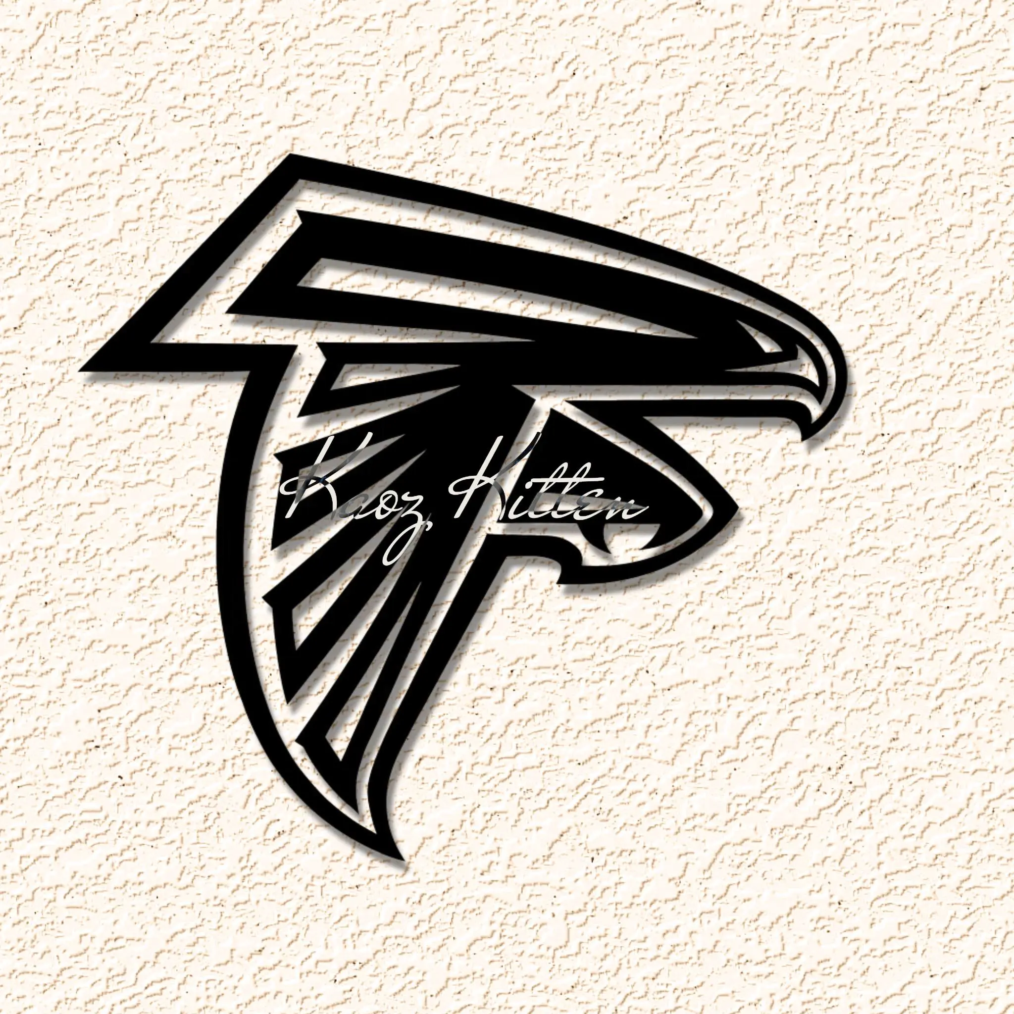 Other STL Download - atlanta falcons logo emblem wall art home decorby ...