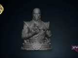 Sub-Zero Bust STL Mortal Kombat 3D Print Sculpture-5