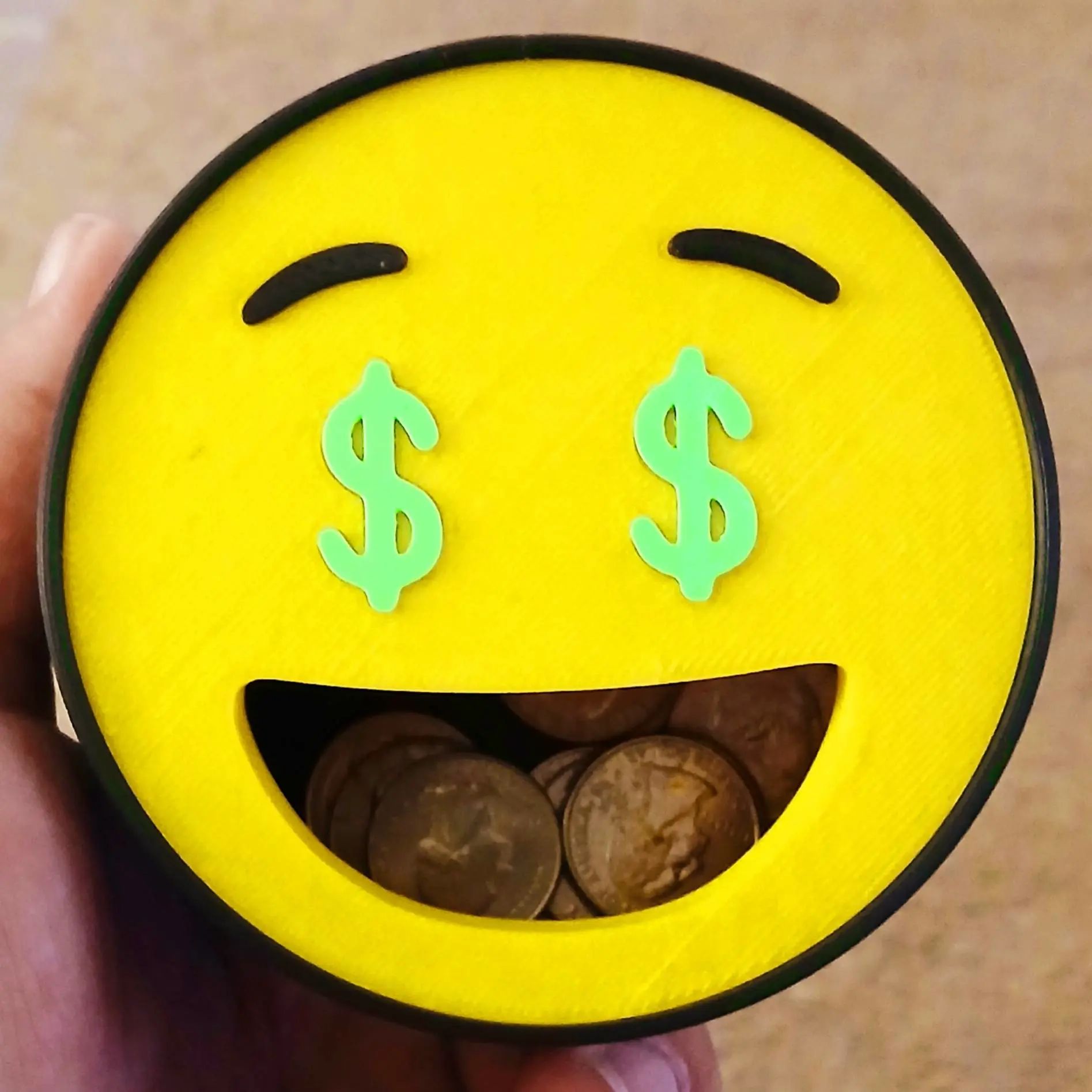 Smiley Money Face - Spare Change Container