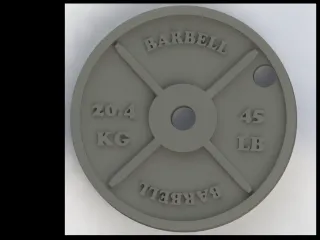 45 lbs weight plate keychain