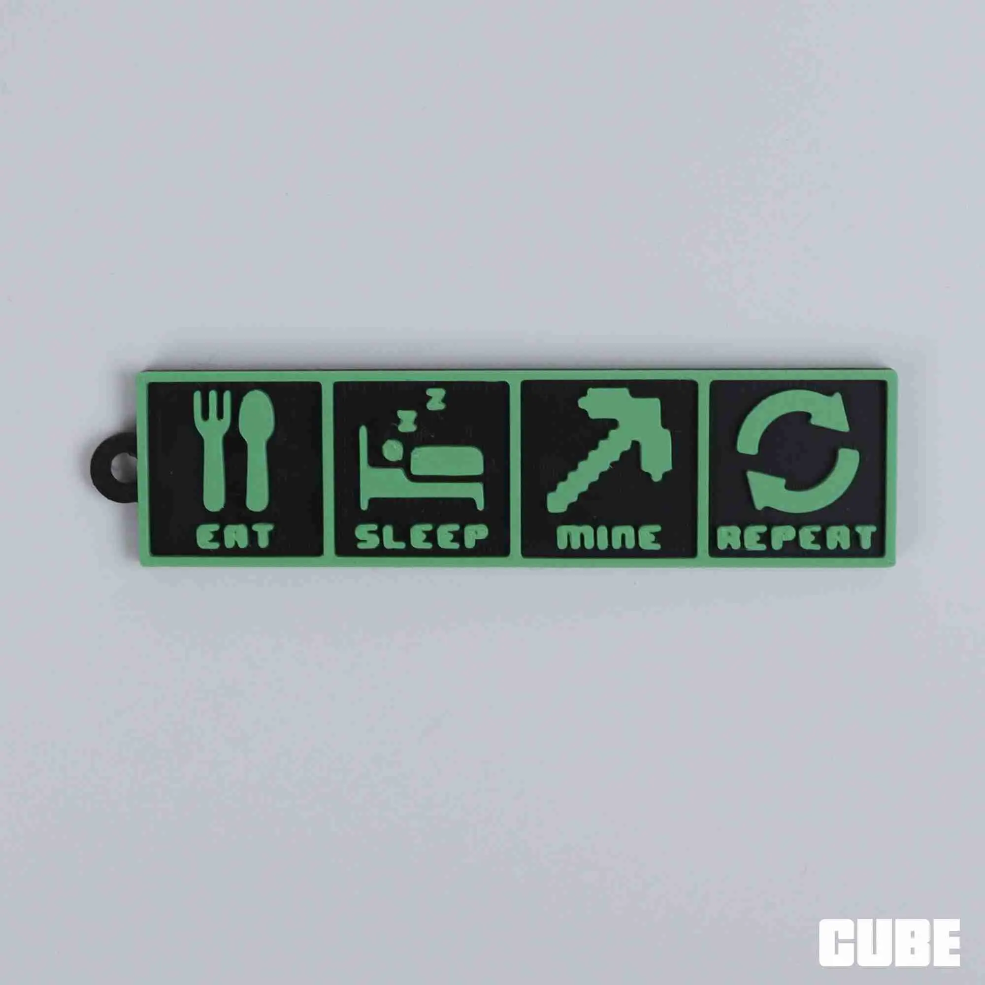Eat Sleep MINECRAFT Repeat Keychain