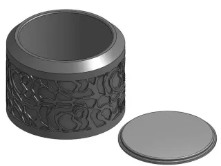 Stone storage container, aesthetic pattern