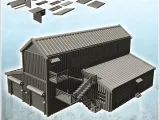 Large modern warehouse with exterior stairs and multiple acc-0