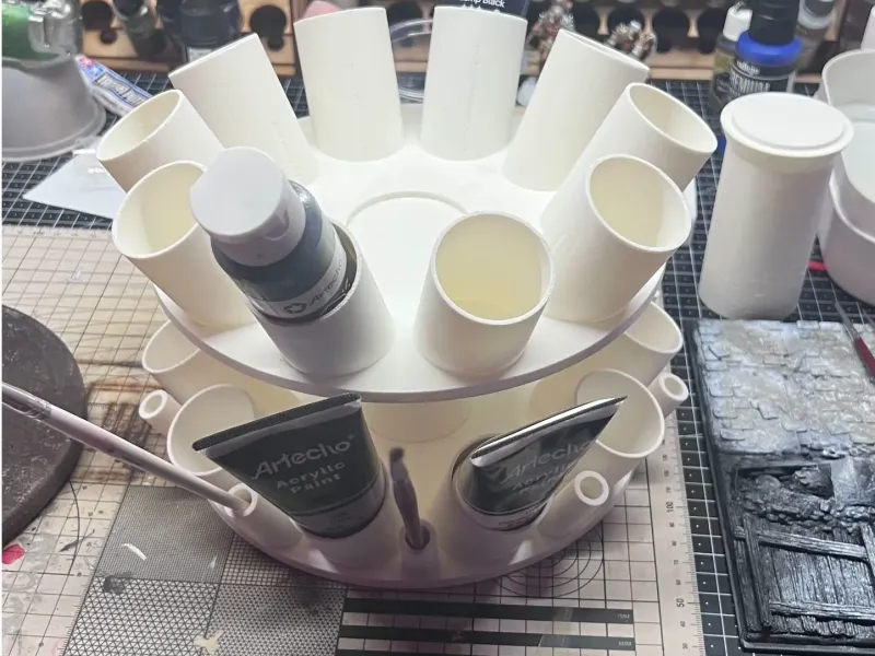 Estante giratorio para pintura acrílica Artecho de 8" (botellas de 60 ml)