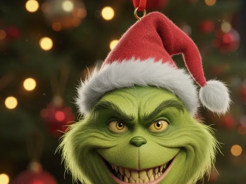 adorno de árbol grinch