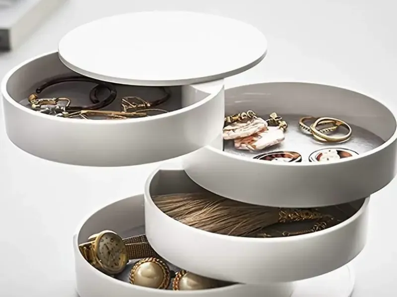Minimalistische Draaibare Sieradenorganizer – Toren met 4 Niveaus