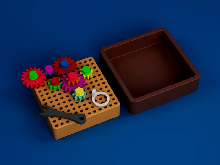 Interactive Gear Fidget Board - Education - PLA - 3D printed product - фото 6