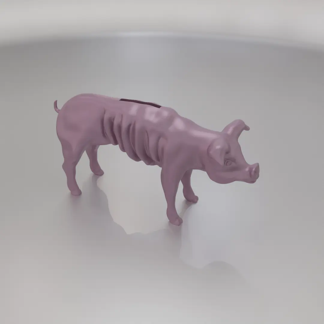 Poor Skinny Thin Piggy Bank