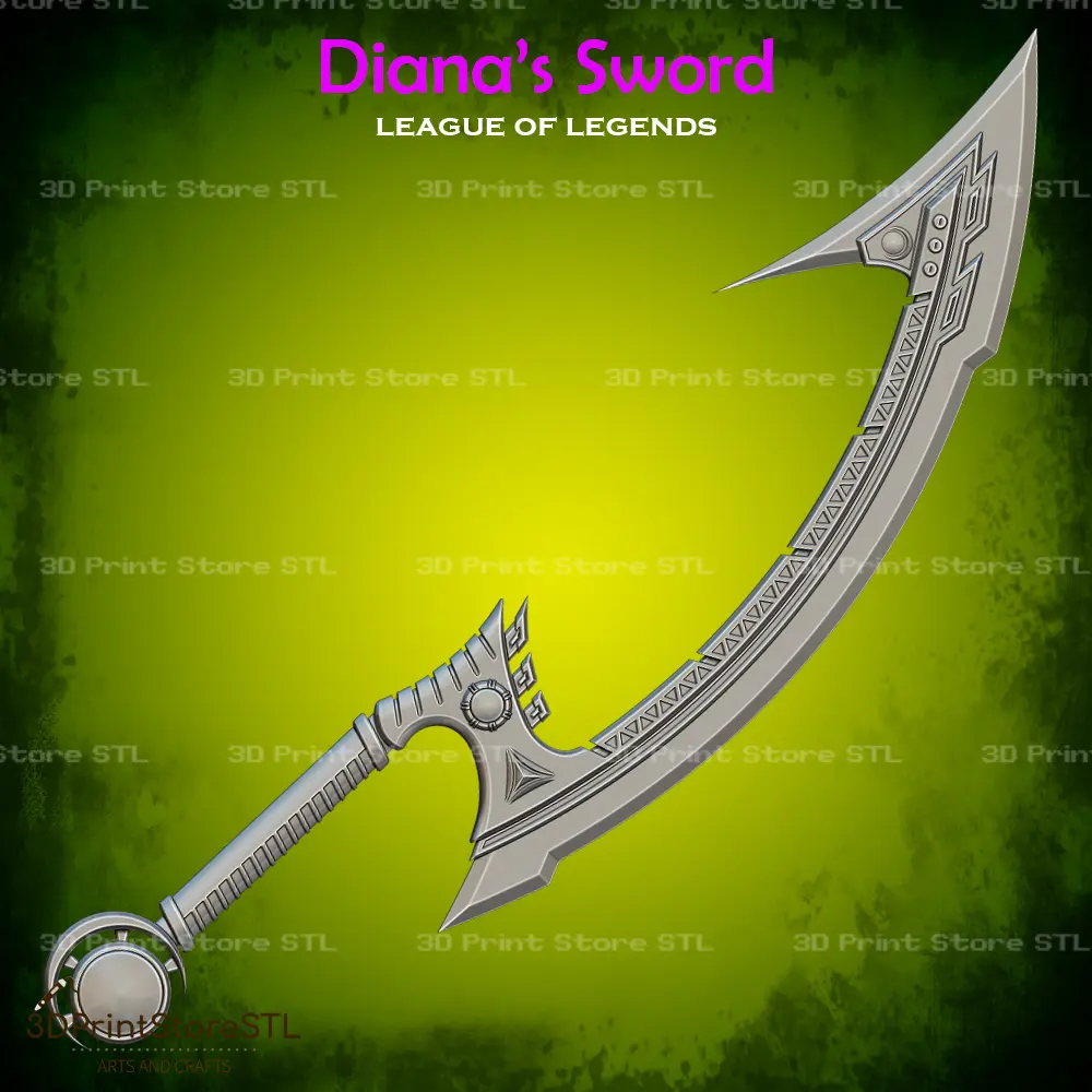 Project Diana Sword Cosplay League of Legends - STL File