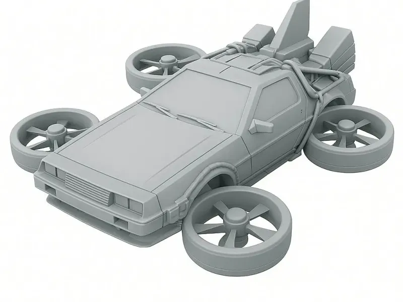 flying delorean