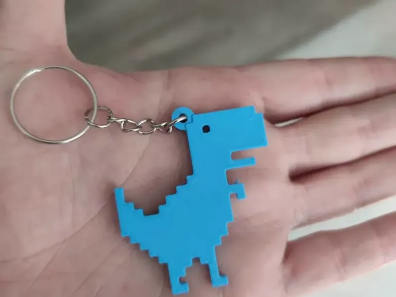 Dino Chrome Keychain