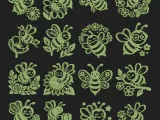 Floral Bee CNC SVG STL Pack 16 Designs-4