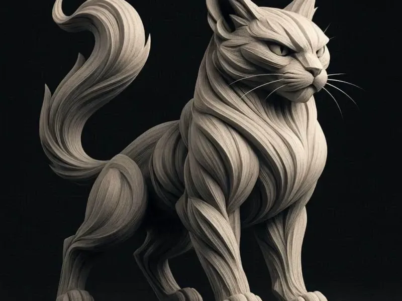 Brutal Muscular Sculpted Cat