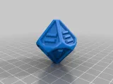 Dice Full Dungeons and Dragons Set for blind people D4 D6 D8-4