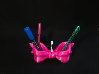 Cute Bow Tie Pen Holder & Desk Organizer