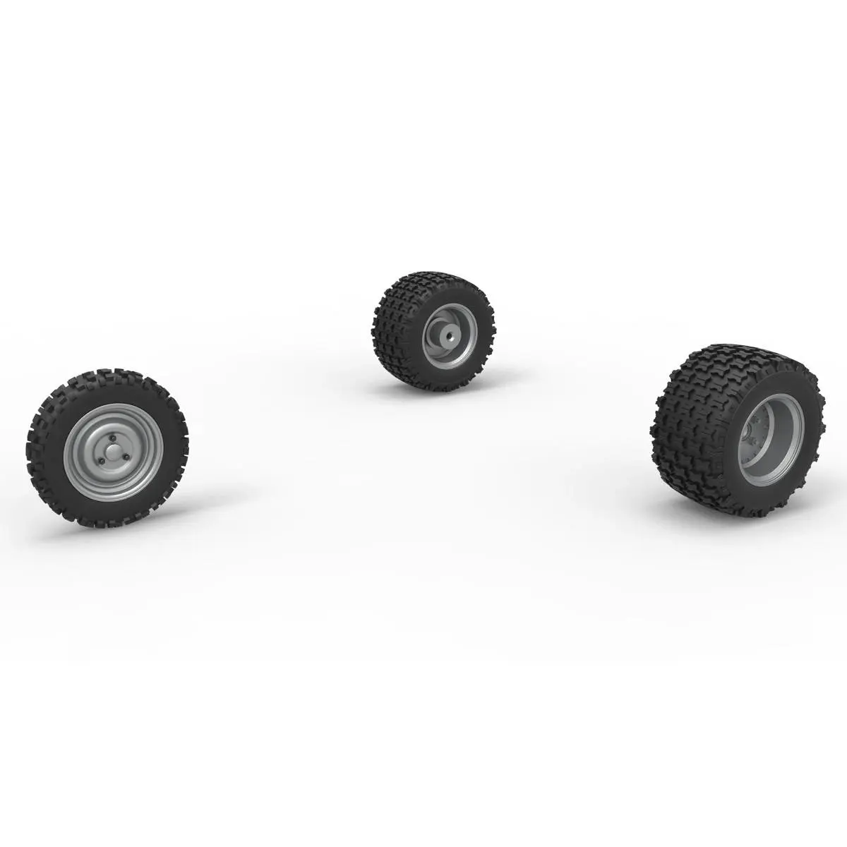 Wheel Set of Ape car proto for dirt Scale 1:25