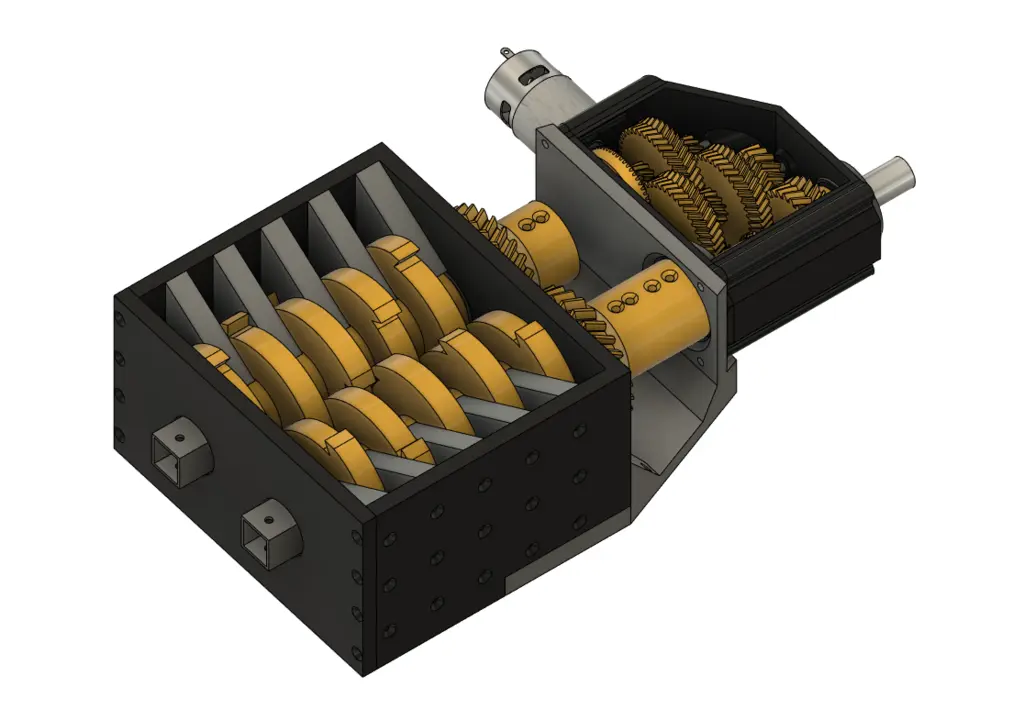 3D-printable shredder