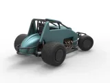 Sprint car while turning Scale 1 to 25-6