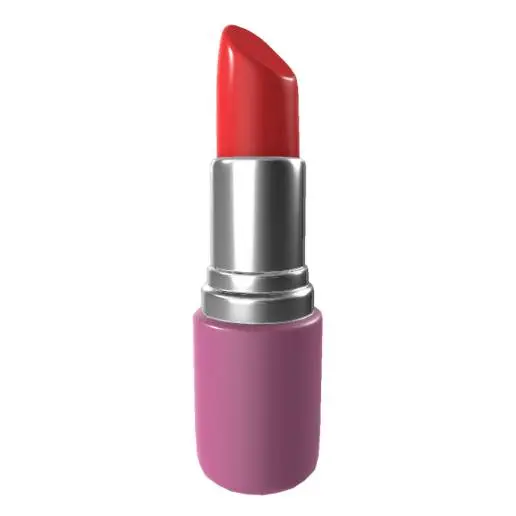 Cosmetic Red Lipstick Tube 3D Model STL Printable