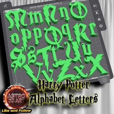 Harry Potter Letters Complete Alphabet