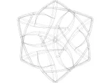 Wireframe Shape Geometric Complex Cube-3