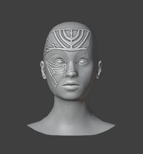 Katarina Masque of the Black Rose - Mask (in game version)