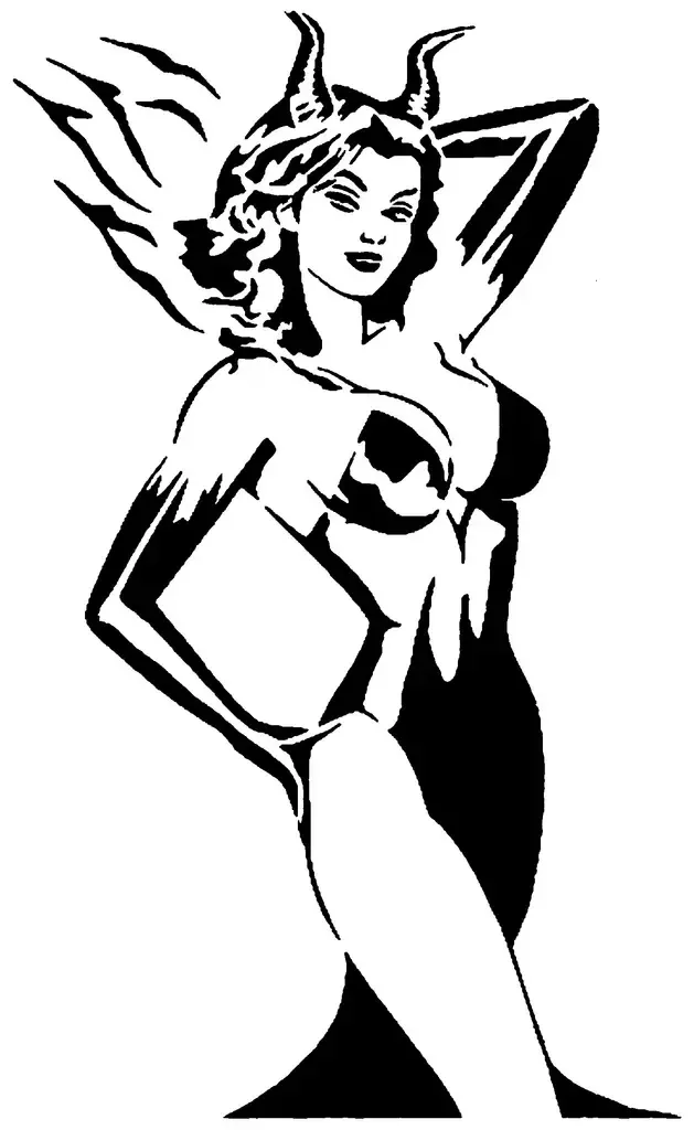 Madam Satan stencil