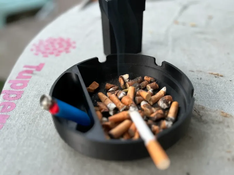 Cendrier 150mm avec rangement briquet