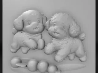 playful puppies cartoon