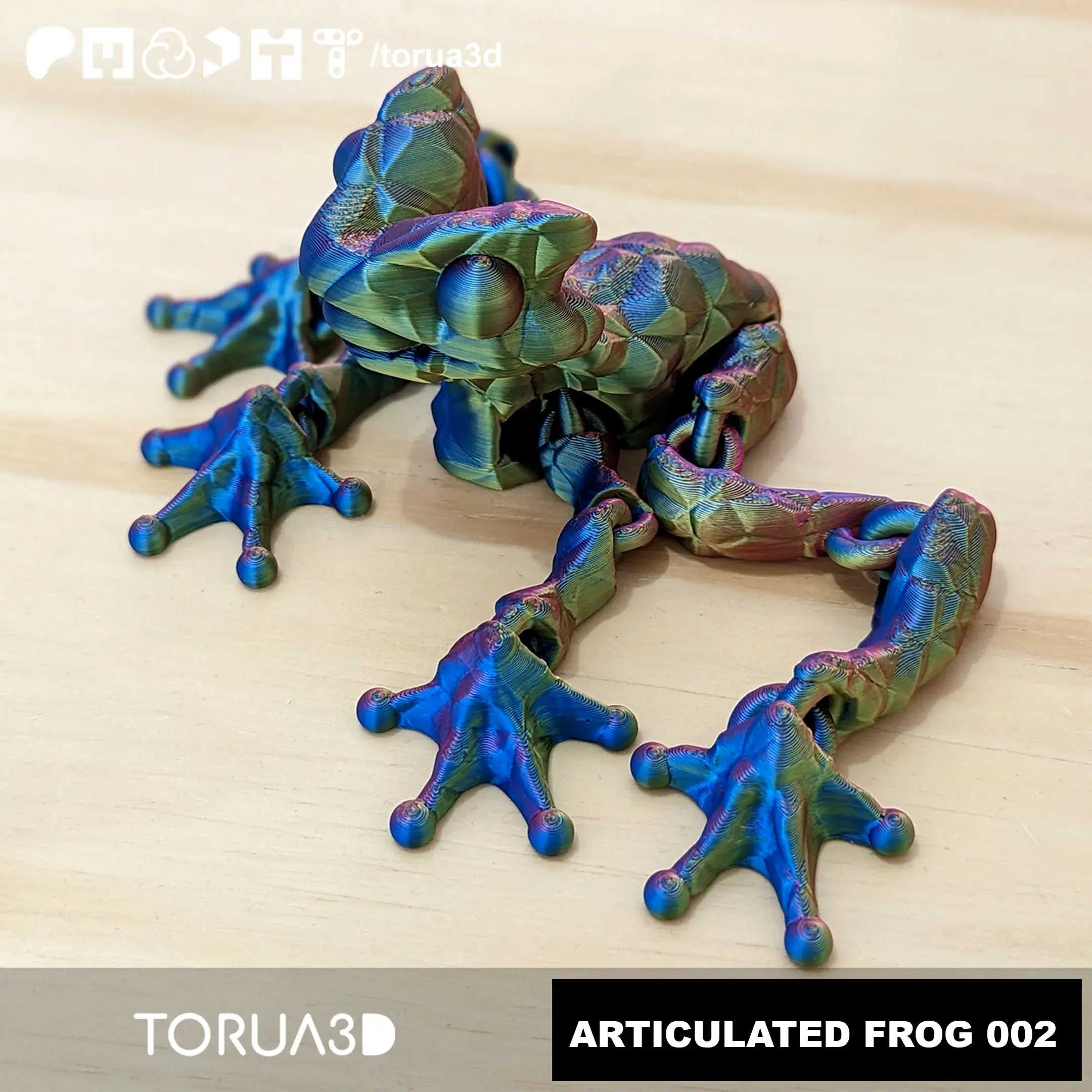 Articulated Frog 002 - Print in place - STL