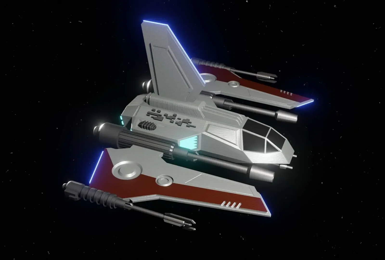 Space Ship  Miniature 3D Model
