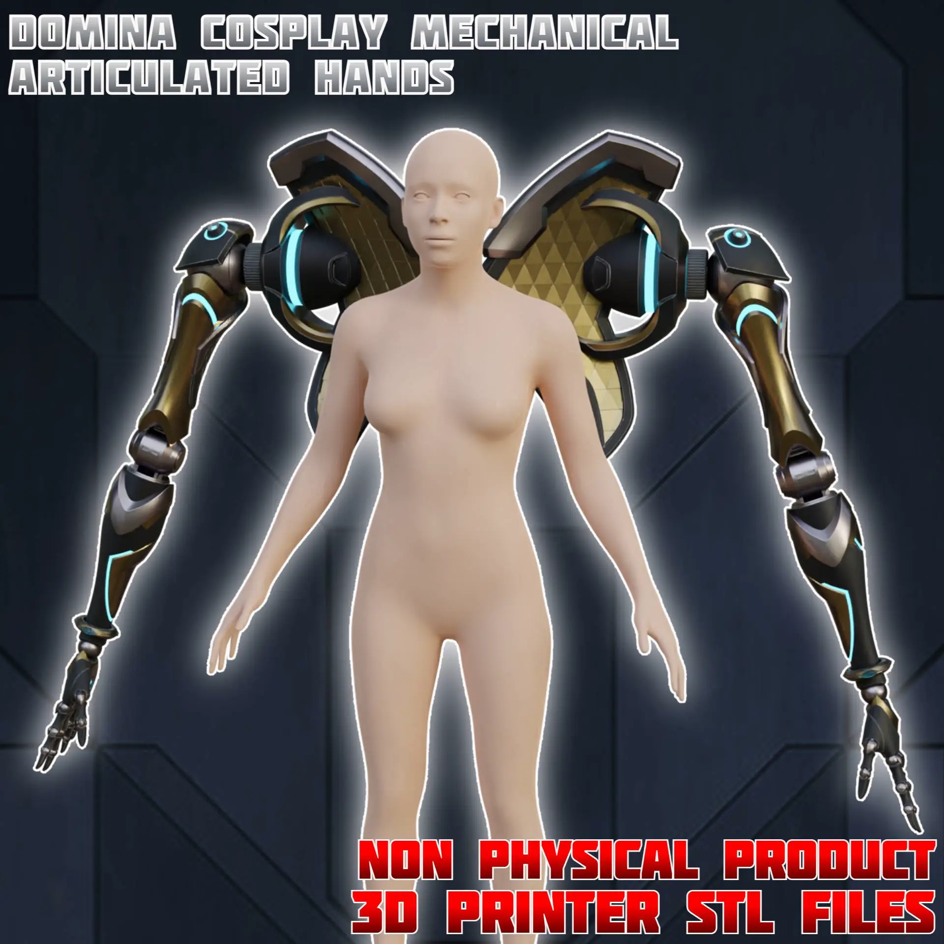 Domina Articulated Hands Cosplay Set Overwatch