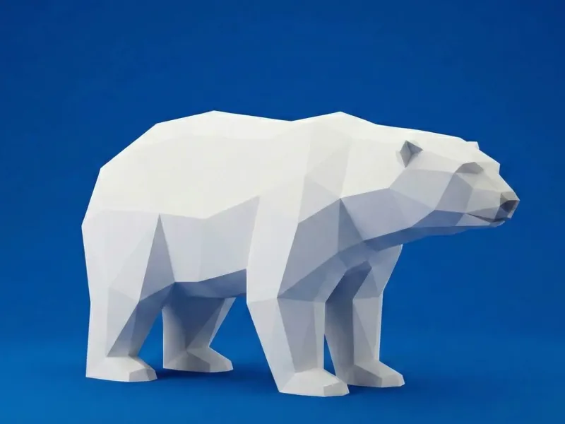 #14 | polar bear lowpoly